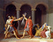 Het eed van de Horatiërs - Jacques Louis David — weergave van het kunstwerk