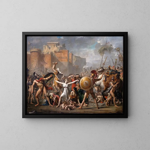 L'Intervention des Sabines - Jacques Louis David — ingelijst kunstwerk aan de muur