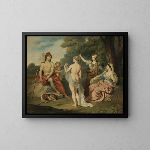 De Rechtspraak van Paris - Jacques Louis David — ingelijst kunstwerk aan de muur
