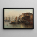 View of the Thames with St. Paul's Cathedral in the background - Jacques Matthias Schenker — framed artwork on a wall