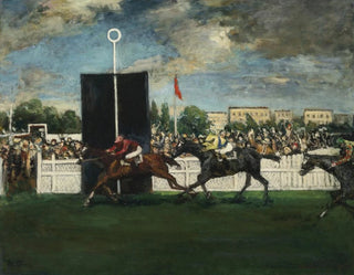 Jacquesmile Blanche - The Finish at an English Country Racecourse.webp