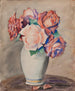 Roses dans un vase blanc - Jadwiga Gazowska — artwork view