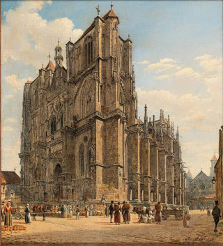 Jakob Alt - A View of the Regensburg Cathedral.webp