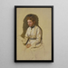 Jonge vrouw in witte blouse - Jakob Becker — ingelijst kunstwerk aan de muur