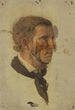 Studie van een boerenhoofd in profiel - Jakob Becker — weergave van het kunstwerk
