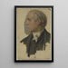Homme de profil vers la gauche - Jakob Becker — ingelijst kunstwerk aan de muur