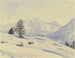 Landschap in de winter in de onderste Engadine - Jakob Nussbaum — weergave van het kunstwerk