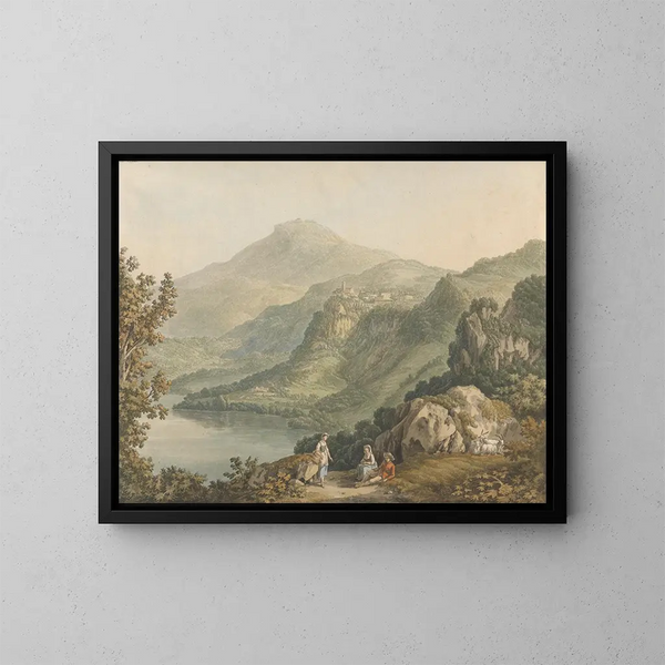 Lac Nemi - Jakob Philipp Hackert — ingelijst kunstwerk aan de muur