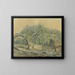 Pont en steen in verval op een beekje overwoekerd door struiken en planten - Jakob Philipp Hackert — ingelijst kunstwerk aan de muur