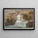 Waterval van de Rijn - Jakob Samuel Weibel — ingelijst kunstwerk aan de muur
