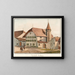 Château d'Arberg - Jakob Samuel Weibel — ingelijst kunstwerk aan de muur
