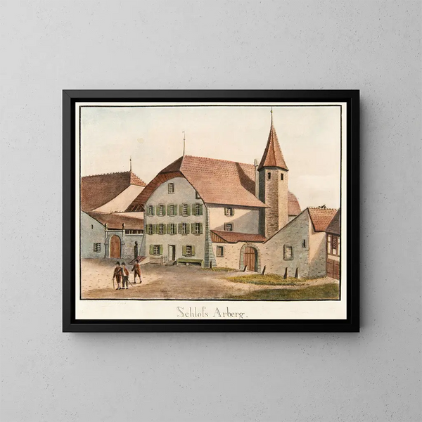 Château d'Arberg - Jakob Samuel Weibel — ingelijst kunstwerk aan de muur