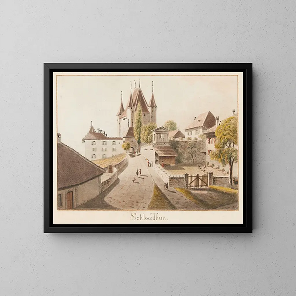 Kasteel van Thoune - Jakob Samuel Weibel — ingelijst kunstwerk aan de muur