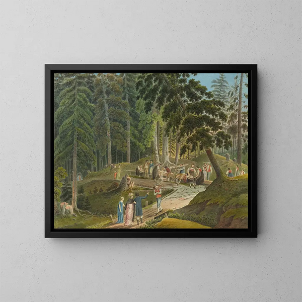 Schwarzbrünneli Gurnigel - Jakob Samuel Weibel — ingelijst kunstwerk aan de muur