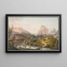 Vue des Glaciers de Rosenlaui sur le Mont Scheidegg dans la Vallée d'Oberhasli - Jakob Samuel Weibel — ingelijst kunstwerk aan de muur