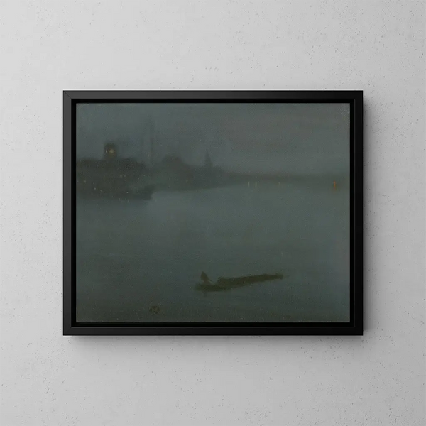 Nachtelijk in blauw en zilver - James Abbott McNeill Whistler — ingelijst kunstwerk aan de muur