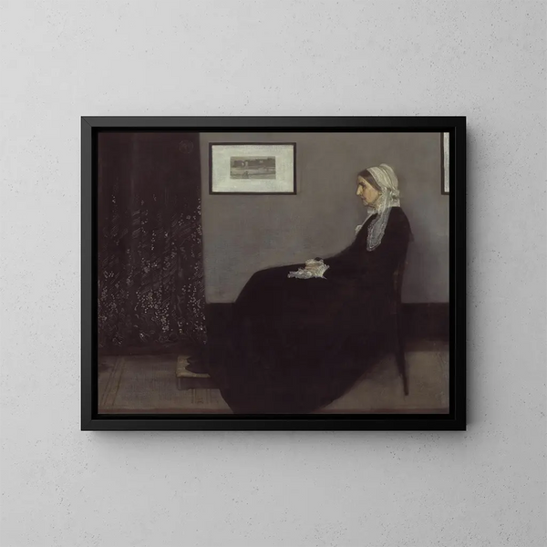 Portret van de moeder van de kunstenaar - James Abbott McNeill Whistler — ingelijst kunstwerk aan de muur