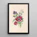 Anémone campanule tradescantia - James Ackerman — framed artwork on a wall