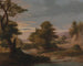 Een bebost rivierlandschap met een moeder en haar kind - James Arthur O'Connor — weergave van het kunstwerk