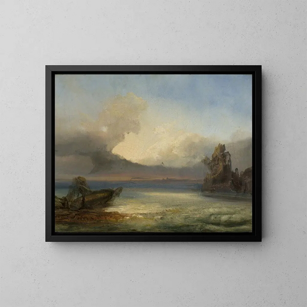 Maritiem landschap - James Baker Pyne — ingelijst kunstwerk aan de muur