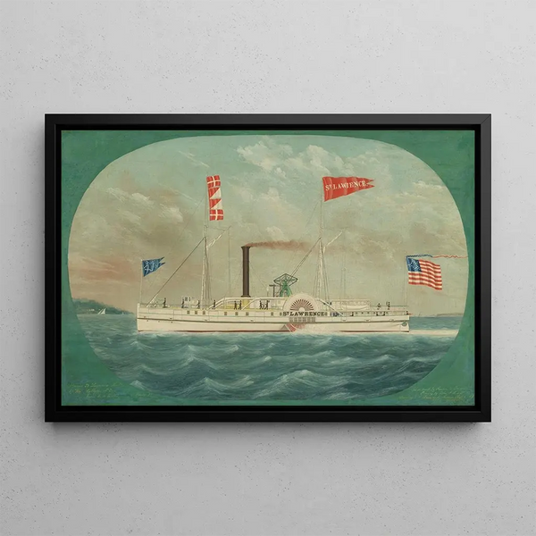 Steamship Saint-Laurent - James Bard — framed artwork on a wall