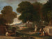 Landschap met een man die zijn voeten wast bij een fontein - James Barry — weergave van het kunstwerk