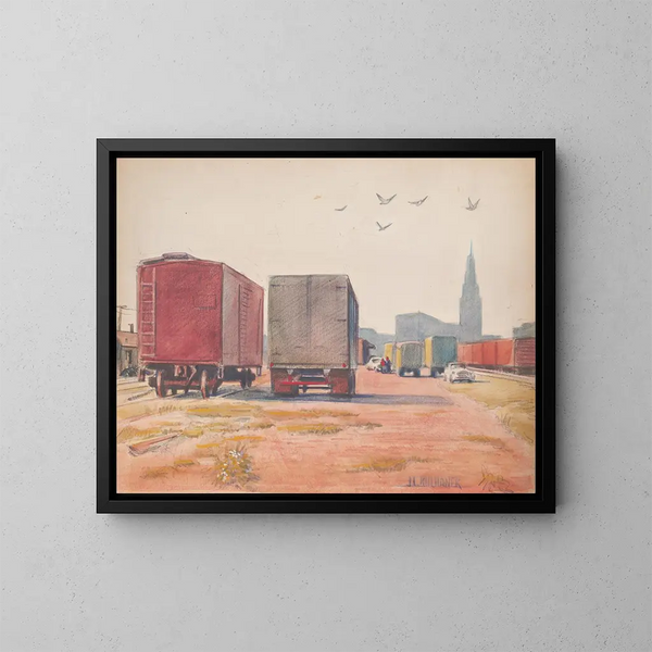 van het noordelijke Ohio Food Terminal - James C. Kulhanek — ingelijst kunstwerk aan de muur