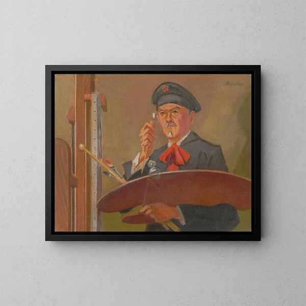 Zelfportret - James C. Kulhanek — ingelijst kunstwerk aan de muur