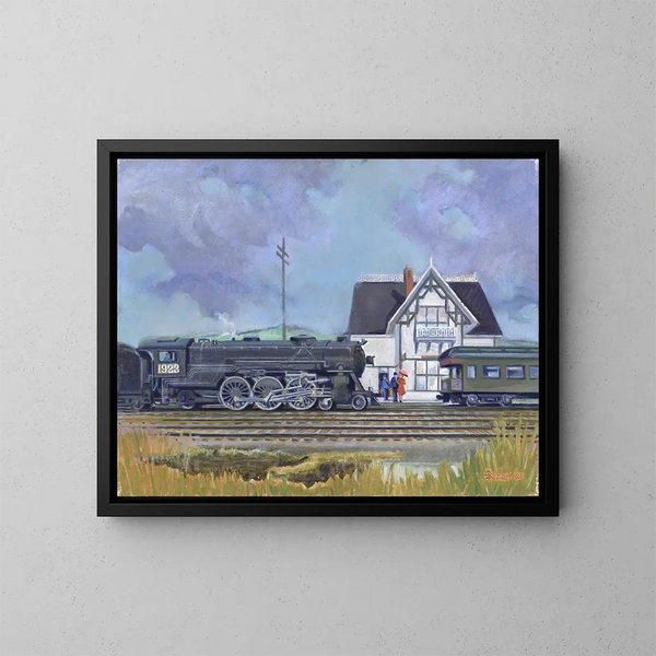 Stopfluit - James C. Kulhanek — ingelijst kunstwerk aan de muur