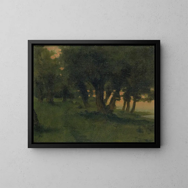 Aan de oevers van de Rijn bij Saint-Germain au Mont d'Or - James Carroll Beckwith — ingelijst kunstwerk aan de muur