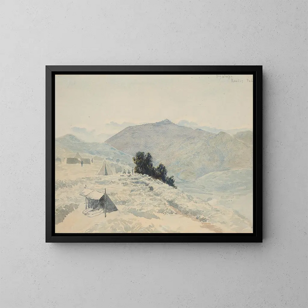 Ngatapa Te Kooti Pa - James Crowe Richmond — ingelijst kunstwerk aan de muur