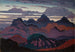 Deep Twilight Painting in the Pyrenees - James Dickson Innes — artwork view