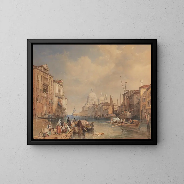 Le Grand Canal à Venise - James Duffield Harding — ingelijst kunstwerk aan de muur