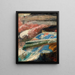 Blauwe en roze stoffen - James Ensor — ingelijst kunstwerk aan de muur