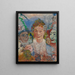Oudere dame met maskers - James Ensor — ingelijst kunstwerk aan de muur