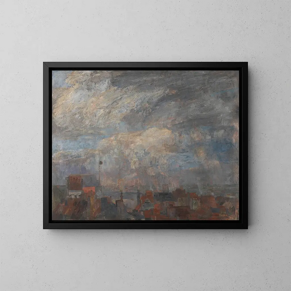 De daken van Oostende - James Ensor — ingelijst kunstwerk aan de muur