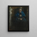 Vrouw met blauwe sjaal - James Ensor — ingelijst kunstwerk aan de muur