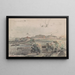 Philadelphia of misschien Camden waarschijnlijk vanaf de oevers van de Delaware gezien de stoomveerboot links - James Fuller Queen — ingelijst kunstwerk aan de muur