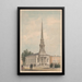 La vierde baptistenkerk hoek noordwest van de Fifth en Buttonwood straten Philadelphia - James Fuller Queen — ingelijst kunstwerk aan de muur