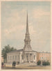La vierde baptistenkerk hoek noordwest van de Fifth en Buttonwood straten Philadelphia - James Fuller Queen — weergave van het kunstwerk