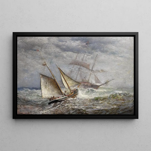 James Gale Tyler - American Ships Meet at Sea.webp