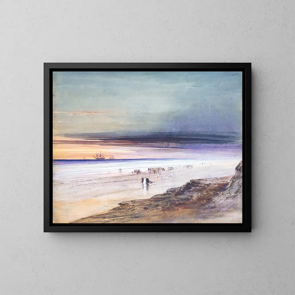 Strandscène - James Hamilton — ingelijst kunstwerk aan de muur