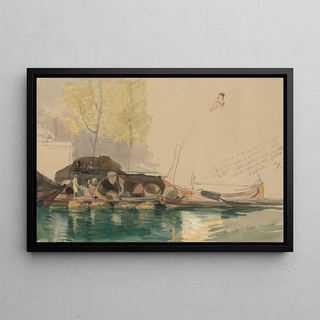 James Holland - Barges on a Canal in Rotterdam.webp