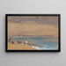 Strandscène met personages bij een pier - James Holland — ingelijst kunstwerk aan de muur