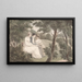 Miss Templeton, M. Holworthy en Miss Crewe schetsen in een bebost landschap - James Holworthy — ingelijst kunstwerk aan de muur
