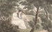 Miss Templeton, M. Holworthy en Miss Crewe schetsen in een bebost landschap - James Holworthy — weergave van het kunstwerk