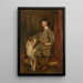 Meredith Bunny Howland Pyne avec son chien Hector - James Jebusa Shannon — ingelijst kunstwerk aan de muur