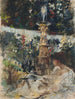 Lezing aan de rand van de fontein - James Jebusa Shannon — weergave van het kunstwerk