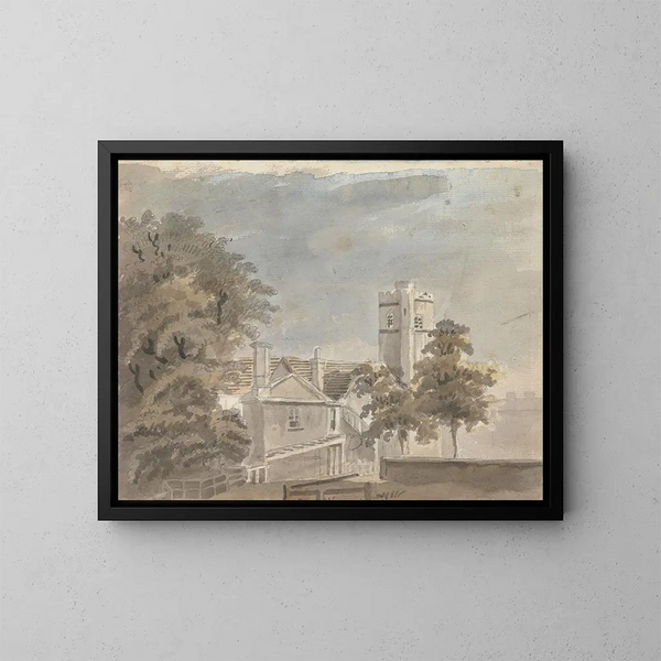 Vue de bâtiments - James Miller — ingelijst kunstwerk aan de muur