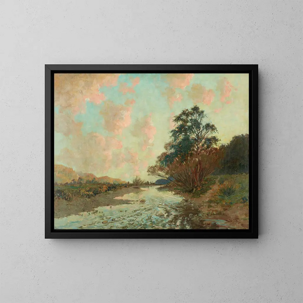 Rivière Hutt - James Nairn — ingelijst kunstwerk aan de muur
